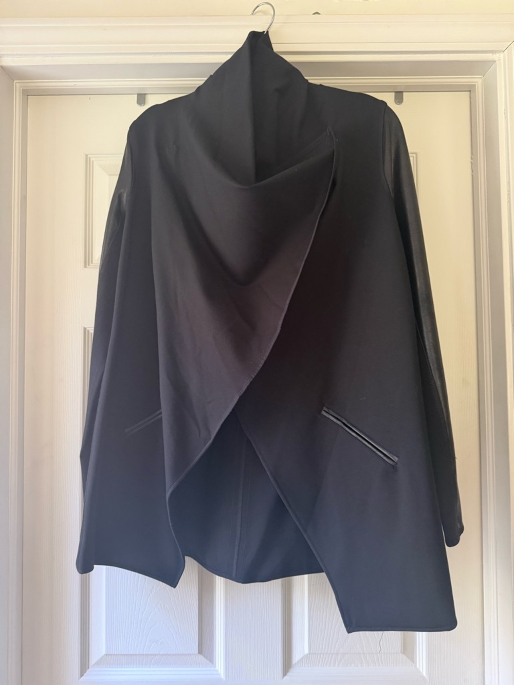 BRAND NEW!! SPANX Black drape front jacket - (NWT)